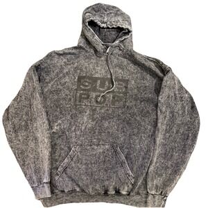 Sub Pop Records Hoodie 2XL Seattle Music Grunge Alternative Acid Wash Unisex